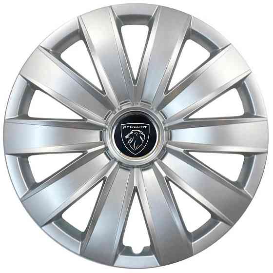 Автомобильные модельные колпаки R16 Peugeot NEW 421 4шт, SJS, серебристые Винница