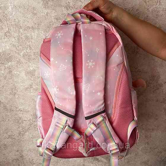Рюкзак школьный подростковый (ортопедическая спинка, брелок) розовый C 65508 Хмельницкий