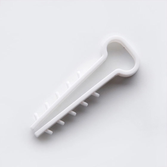 Дюбель швидкого монтажу для кабелю (12х6) плоский білий (пач. 100шт) Харків