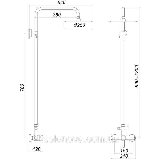 Душевая система Globus Lux WIEN SBT2-SH-05 Черновцы
