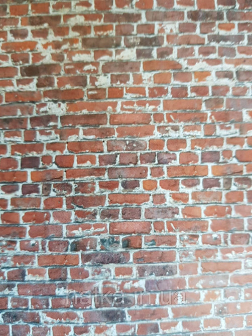 Шпалери вінілові Grandeco One roll one motif 2 A39201 панно 3д лофт під цеглу коричневий червоний чорний Київ - фото 3