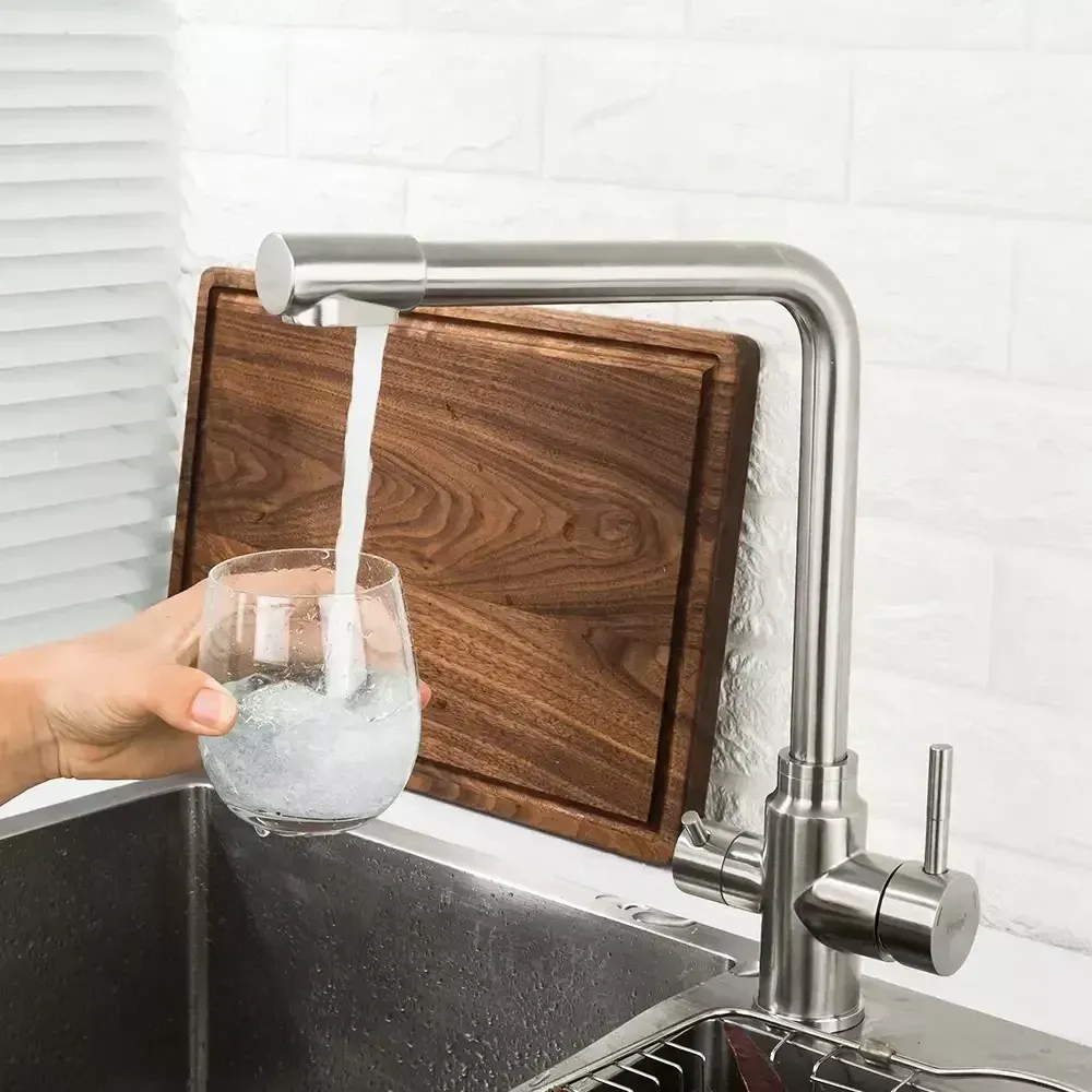 Змішувач для кухні з підключенням до фільтра Frap F43899-1 сатин Київ - фото 2