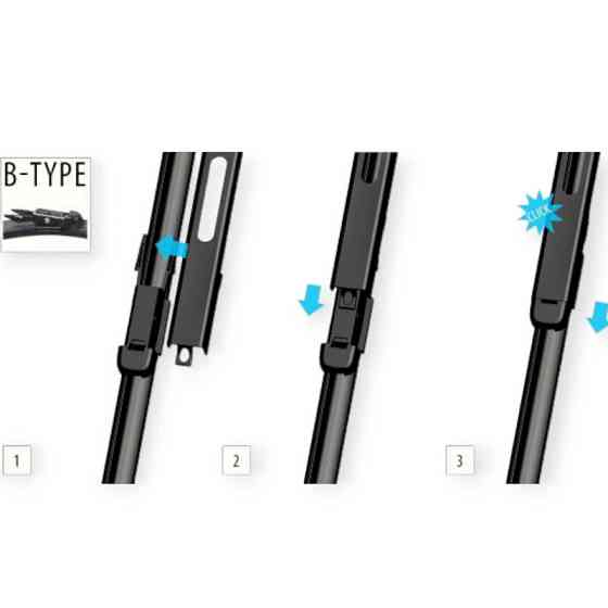 Щітки oximo модельні безкаркасні (к-т 2шт) b-type 500+мм двірника Мукачево