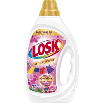 Гель для стирки Losk Color Ароматерапия Эфирные масла и аромат Малазийского цветка 900 мл (9000101804041) Винница - изображение 1