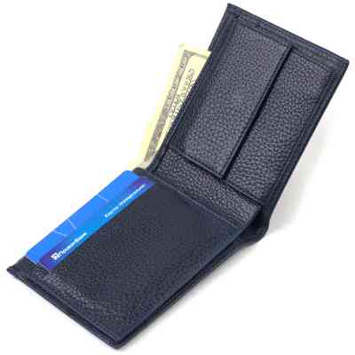 Портмоне Canpellini Из натуральной кожи флотар Синее (21787) Винница