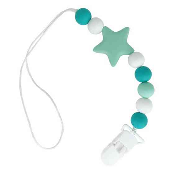 Ланцюжок для пустушки "Зірка" MGZ-0512(Turquoise) силіконовий Вінниця