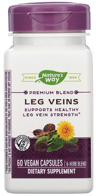 Бади від варикозу Nature's Way Leg Veins 60 вег капсул Київ - фото 1