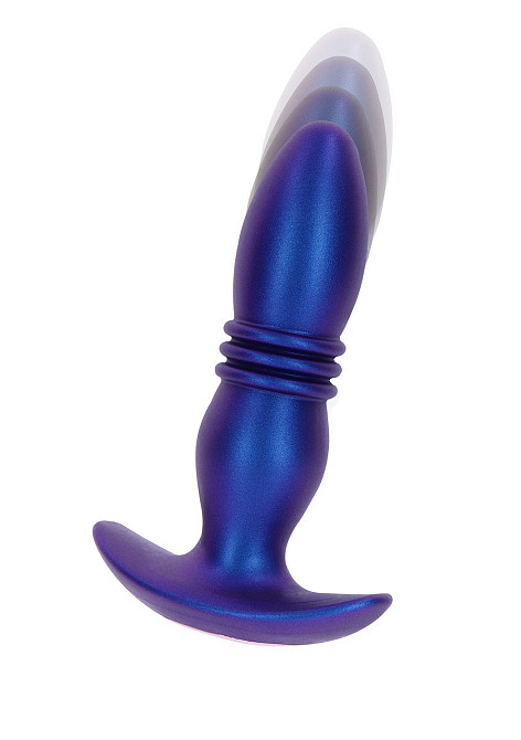 Анальная пробка с вибрацией и фрикциями Toy Joy The Tough, с пультом, синий Sex Aura Киев - изображение 2