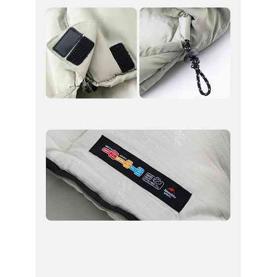 Спальний мішок з капюшоном із звичайним мішком для зберігання Naturehike M300 CNK2350WS023, сірий, правий Київ