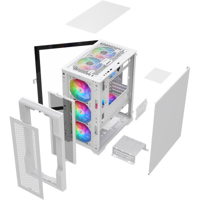 Корпус 1stPlayer T3-WH-4F1-W Винница - изображение 3