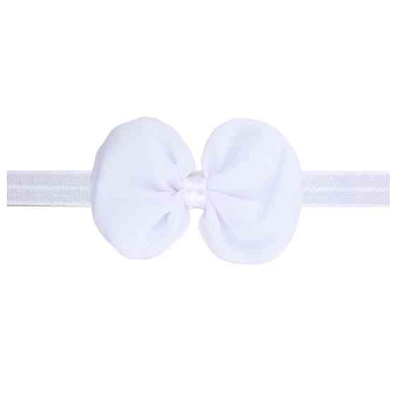 Детская повязка с шифоновым бантом one size белый Киев