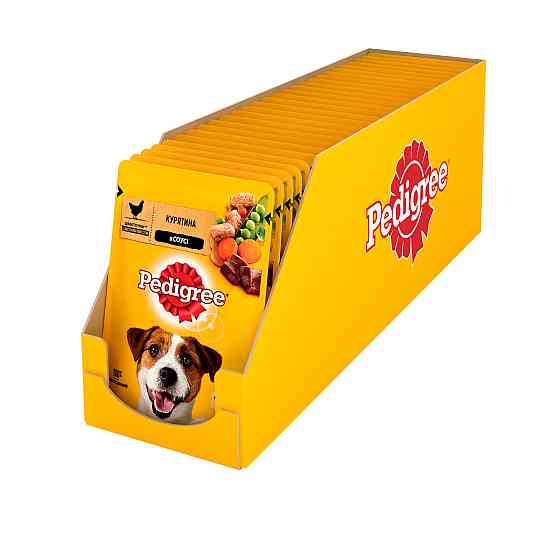Pedigree (Педигри) влажный корм для собак с курицей и овощами в соусе 100 г (блок 24 шт) Винница
