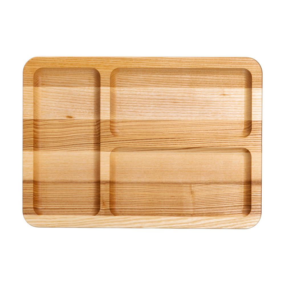 Lugi Дошка для подачі дерев'яна 35×25 см прямокутна на 3 секції T32W250 Коломыя - изображение 1