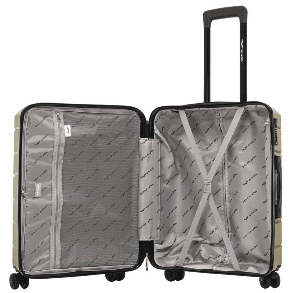 Чемодан полипропиленовый WINGS PP06 малый 55 см шампань Киев - изображение 9