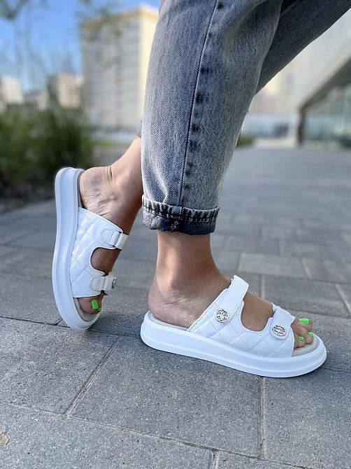 Edan Instruments Шльопанці жіночі EDAN 777 білі (літо, шкіра натуральна) (5134) Коломия - фото 10