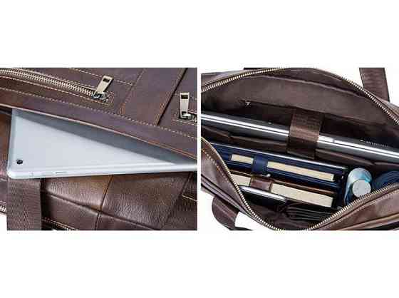 Сумка мужская Vintage 14626 кожаная Коричневая Киев