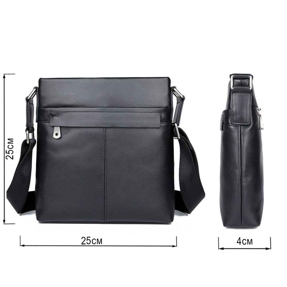 Сумка мужская в гладкой коже Черная (Vintage) Киев - изображение 7