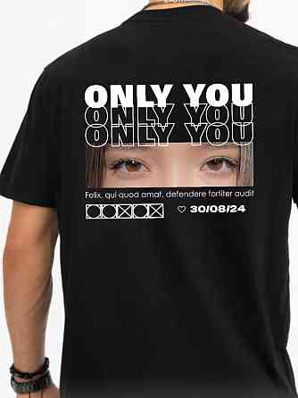 Футболка WIFEY, ONLY YOU, MY GIRLFRIEND з власними фото та текстом | Персоналізований дизайн Чернівці