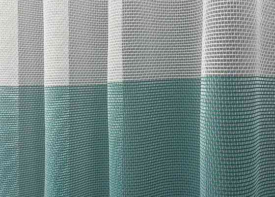 Тюль VR-Textil 1749т Сітка Льон Білий з бірюзовим 300х250 см (42-0758) Київ