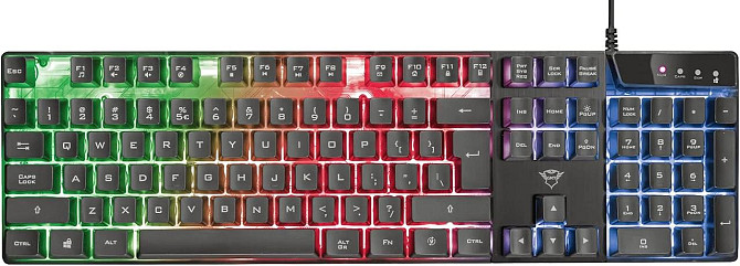 Игровая клавиатура Trust GXT 835 Azor с подсветкой проводная 3 режима LED, полноразмерная, QWERTY (а Киев - изображение 2