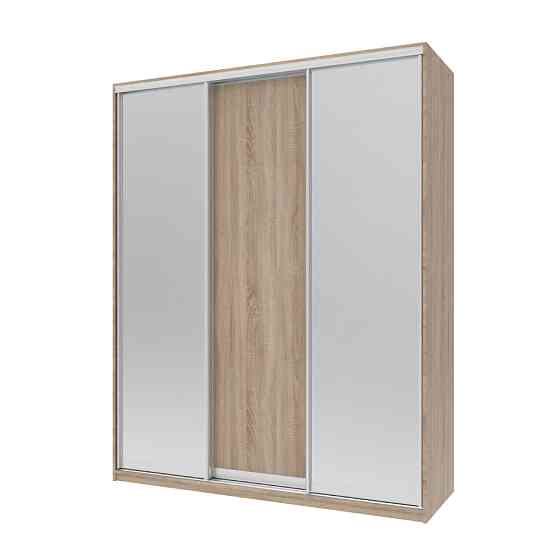 Шкаф-купе трехдверный Doros Сити Лайт 180х60х225 см Дуб сонома/2 Зеркала (DRS-011084) Днепр