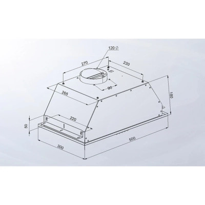 Вытяжка кухонная Artel ART CANOPI 350 Grey Винница - изображение 5