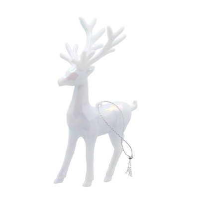 Прикраса декоративна Chomik Олень, пластик, білий, 9х15 см (5900779895928) Вінниця - фото 5