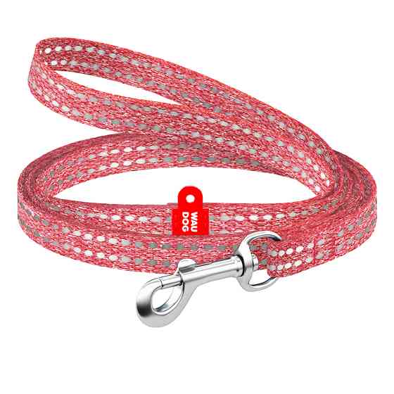 Повідець для котів та дрібних порід собак з відновленої бавовни WAUDOG Re-cotton світловідбиваю Коломия