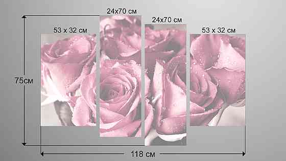 Модульна картина Букет Троянд Art-83_4 Київ