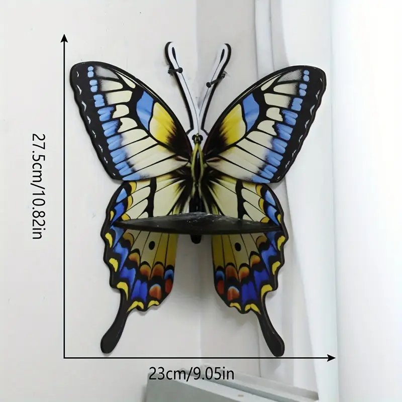 Кутова настінна полиця з дерева Метелик, 23×27.5см, органайзер для зберігання аксесуарів, type F Кам'янець-Подільський - фото 2