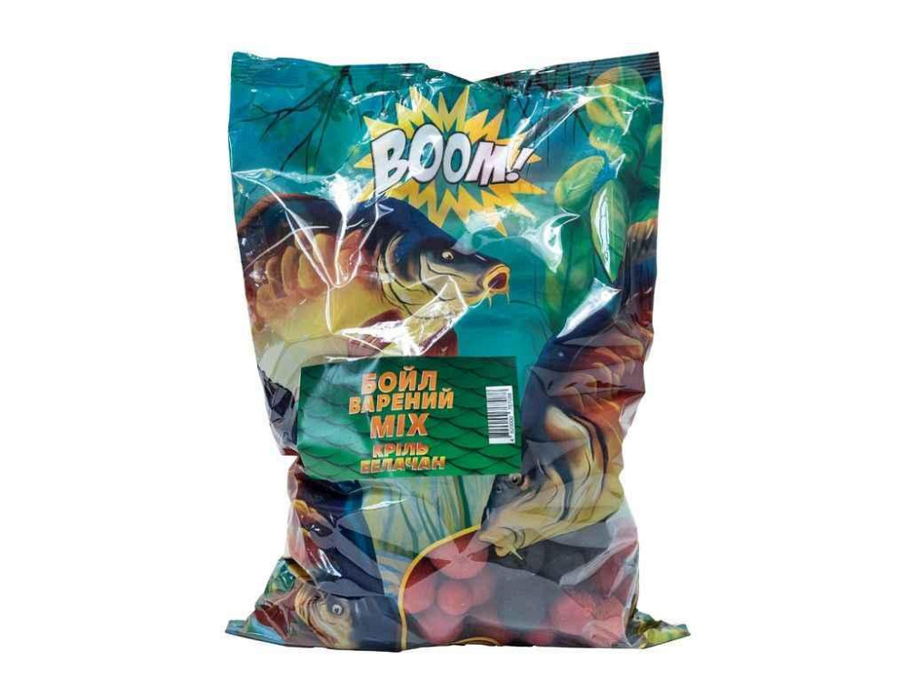 Бойлы вареные 14-22мм Криль-Белван 1кг MIX ТМ BOOM Киев - изображение 1