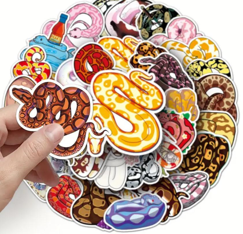 Наклейки стікери змії. Водонепроникні вінілові естетичні наклейки із зміями для пляшки води, комп'ют Київ - фото 5