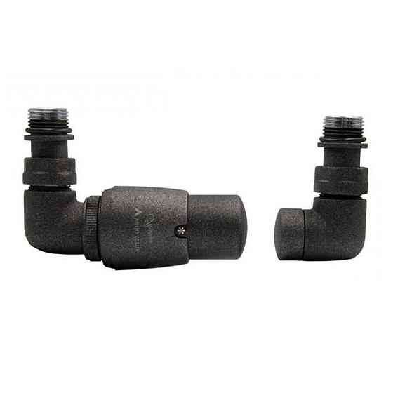 Комплект вентилів термостатичний Vario Term VISION 3-севий, лівий, чорний структурний Київ