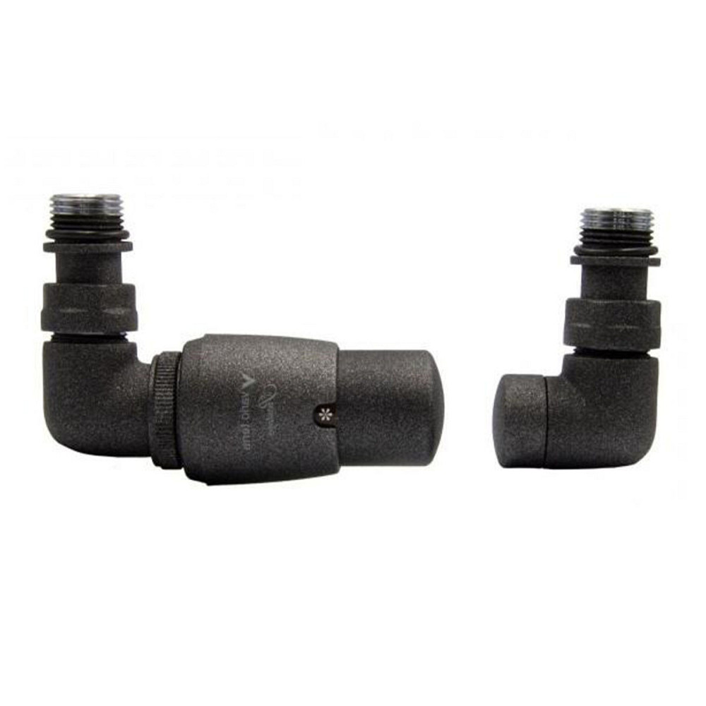 Комплект вентилей термостатический Vario Term VISION 3-х осевой, левый, черный структурный Киев - изображение 3