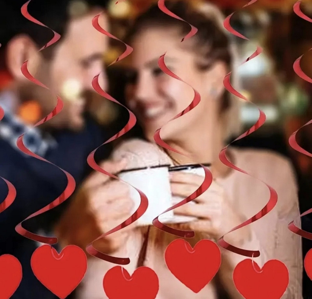 Підвісні сердечка для декору 12 шт Сміла - фото 5