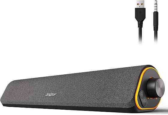 SOULION R50 саундбар для ПК Bluetooth 3,5 мм USB питание RGB подсветка стерео 10 Вт компактный Киев