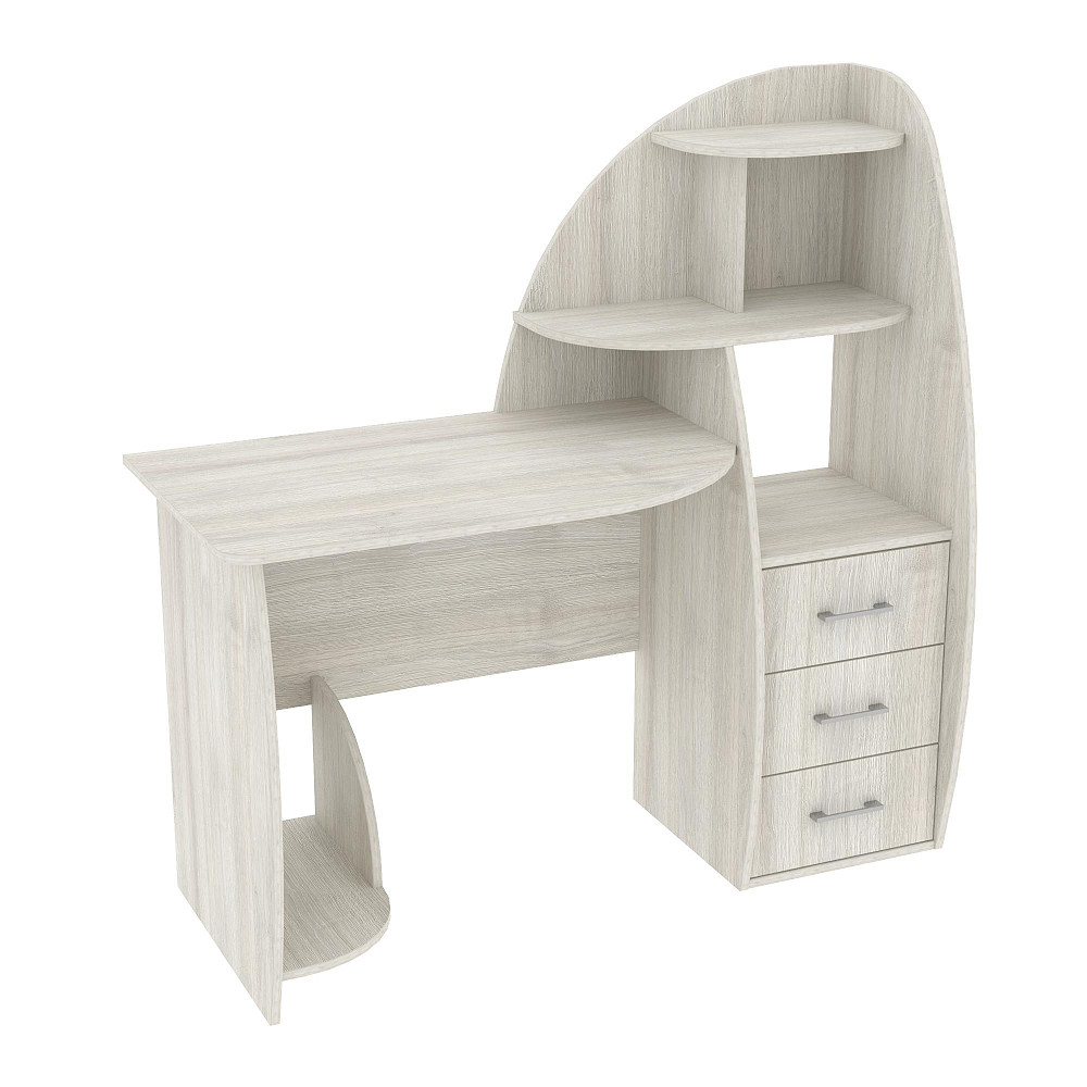 Стіл письмовий СКП-2 №10, Дуб Шамоні Світлий, 1300/550/1300 Львів - фото 1