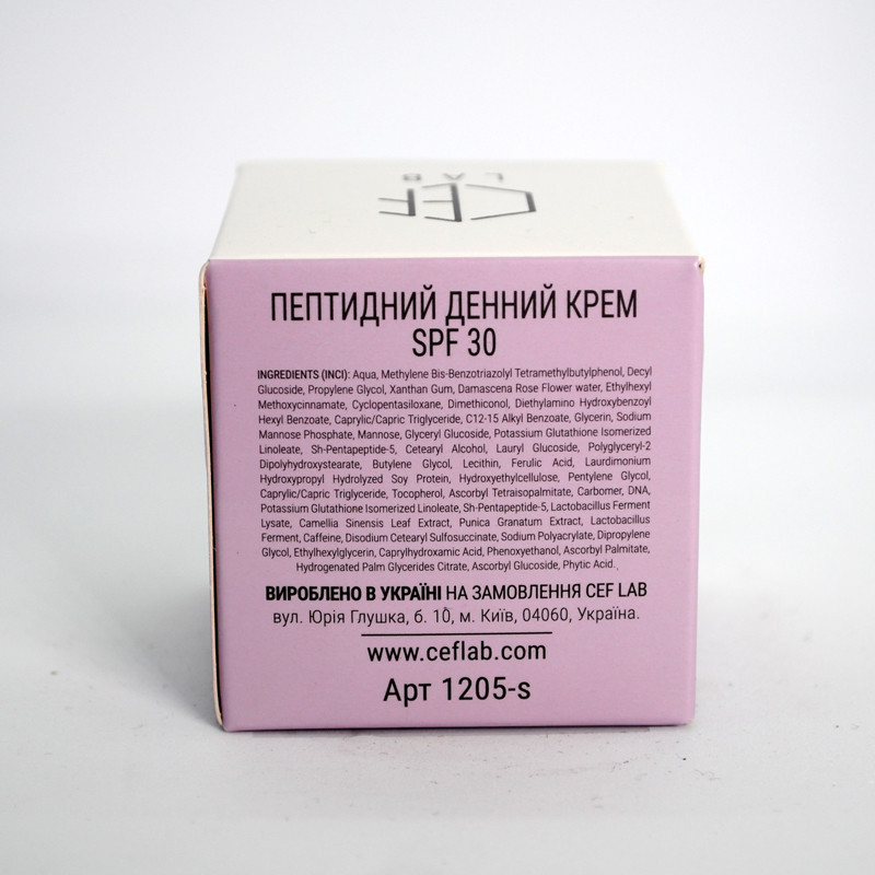 Пептидний Денний крем Spf 30 CEF Lab Renaissance Peptilift Cream Spf 30 10 мл Дніпро - фото 3