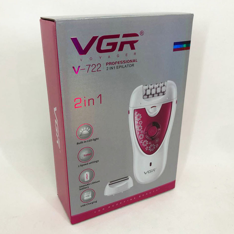 Бритва женская электрическая для тела VGR V-722, Эпилятор пинцет аккумуляторный, Депилятор JG-600 для волос Киев - изображение 4