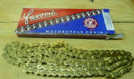 Цепь 428-128H 125/150GY, мотоцикл Ява, ИЖ, мотороллер Муравей (желтая) (ЧЕХИЯ) Мукачево