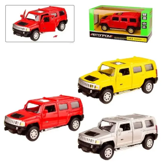 Машина мет. АВТОПРОМ арт. 4311 (96шт/2), 1:43 HUMMER, 3 кольор., откр.двері, короб. 14,5 * 6,5 * 7,  Київ - фото 1