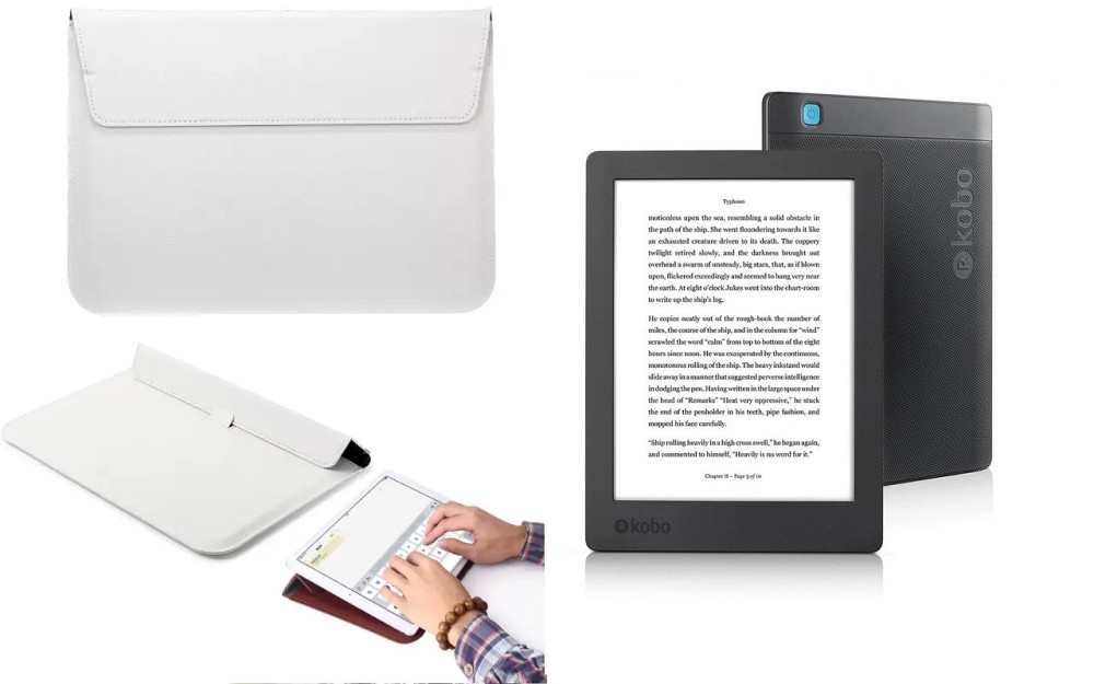 Чехол-конверт VitoCase для Kobo Aura Edition 2, с функцией подставки для книги Белый Киев - изображение 1