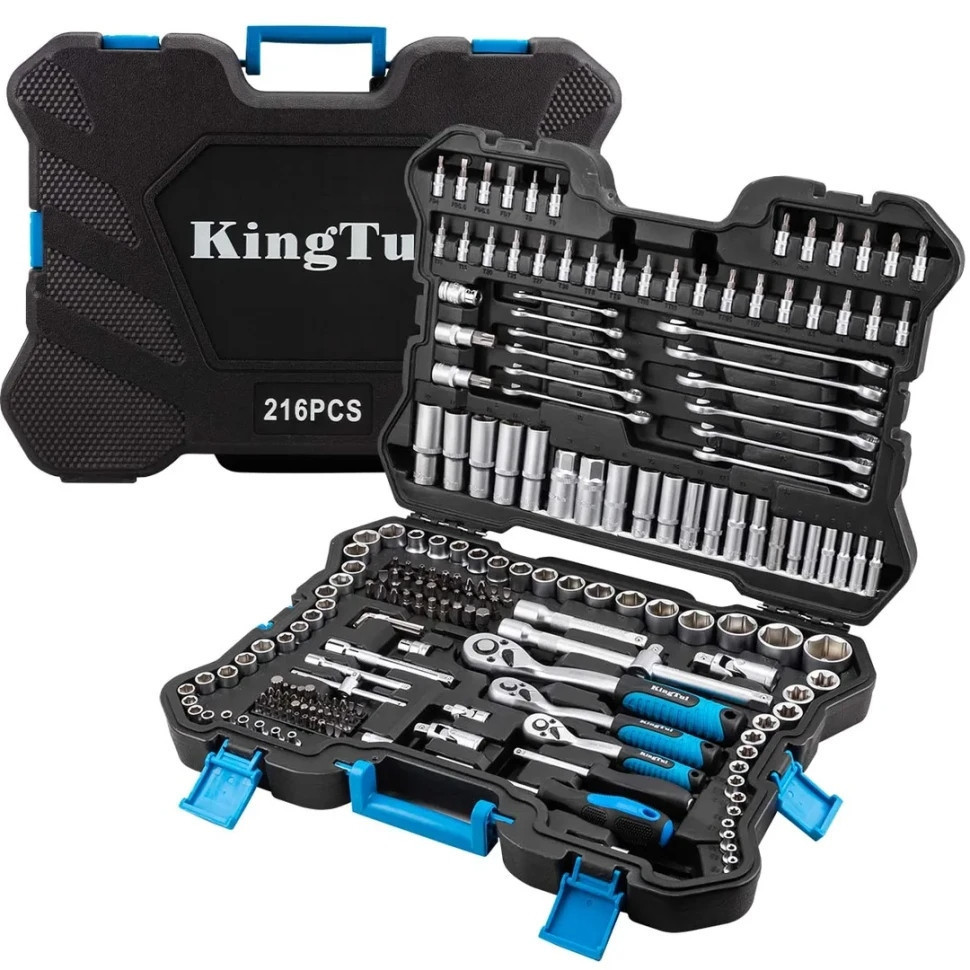 Набір інструментів 216пр. 1/4'', 3/8'', 1/2'' (6гр.) KingTul KT-38841 EURO Одеса - фото 1