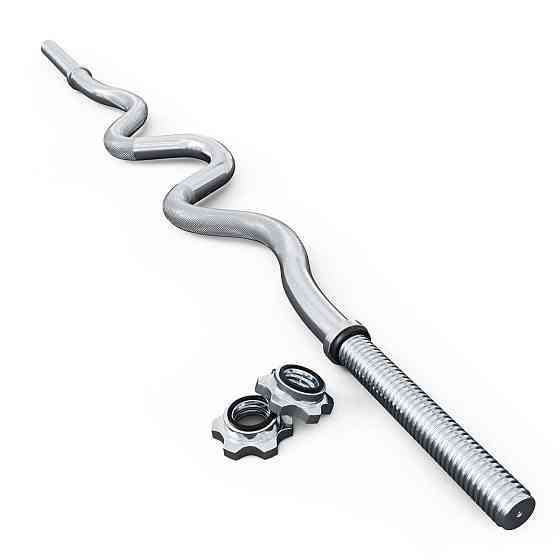 Гриф для штанги W-образный 120 см + зажимы K-Sport Киев