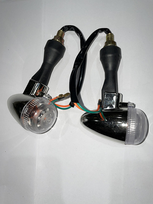 Повороти (пара) круглі (хром, прозорі) Мукачево - фото 1