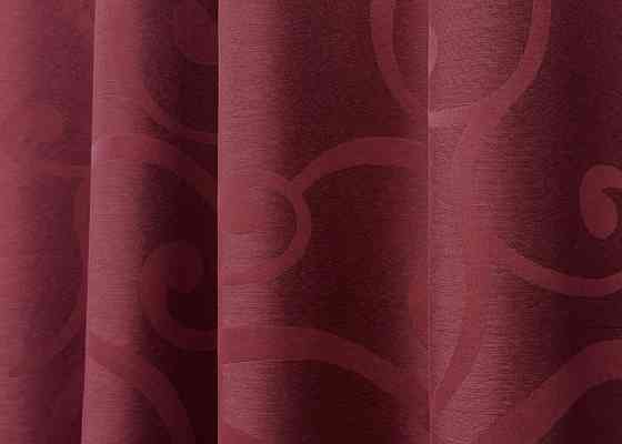 Комплект коротких штор VR-Textil Жаккард № 1533ш Бордовый 130х170 см 2 шт (35-0397) Киев