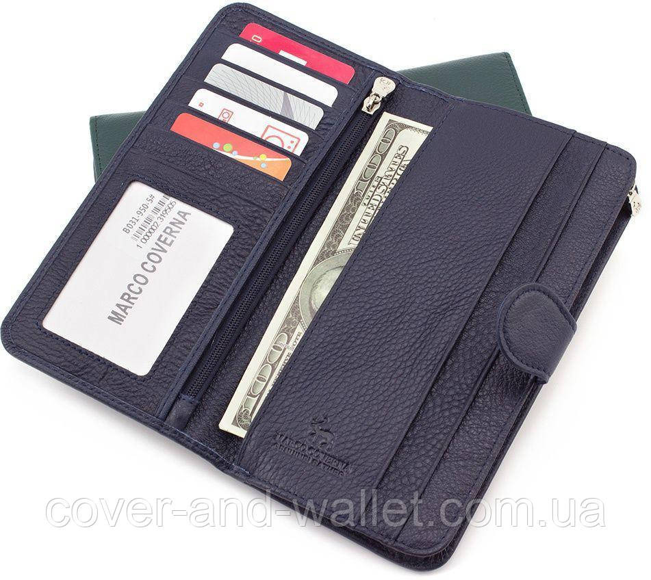 Красивый кожаный женский кошелек фиолетового цвета Marco Coverna MC031-950 Киев - изображение 10