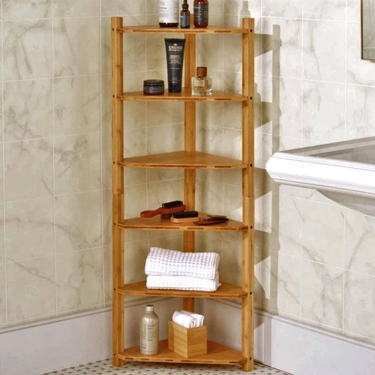 Стеллаж угловой для ванной 