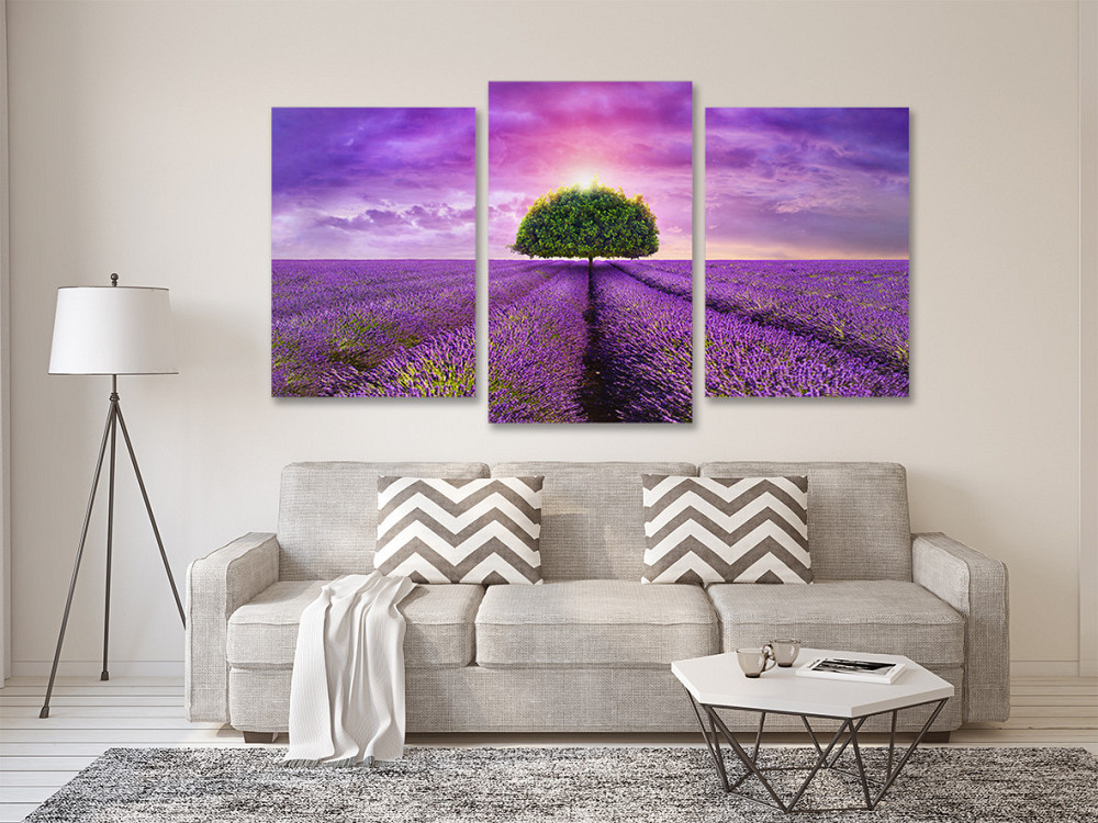 Модульная картина в гостиную / спальню  Лавандове поле   Art-703_3 Київ - фото 2