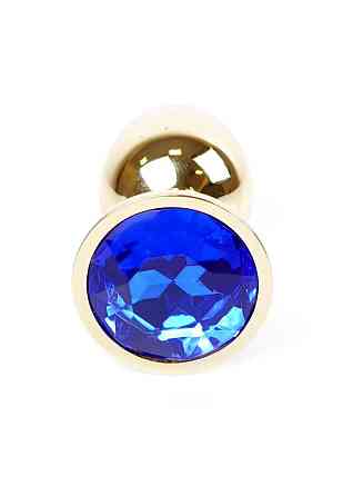 Анальна пробка - Jewellery Gold Plug Dark Blue Sex Aura Київ